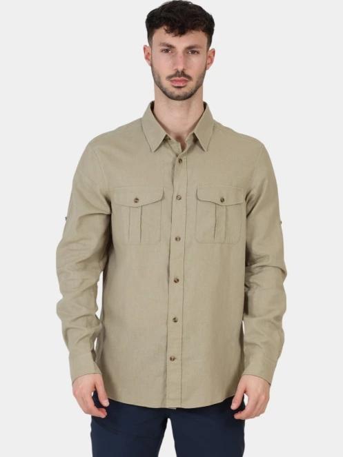 camasa cu maneci lungi pt. barbati Fjallraven Övik Travel Shirt LS M nisip 2