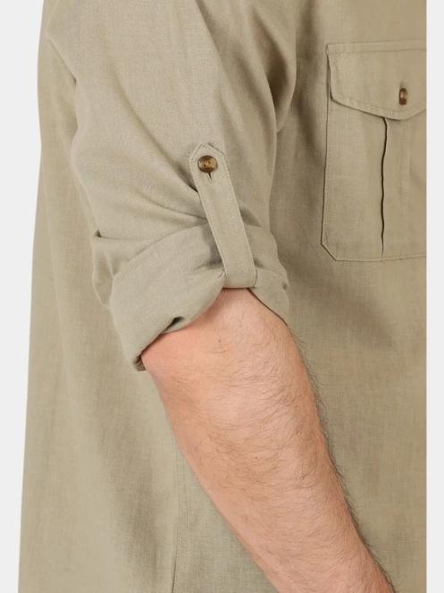 camasa cu maneci lungi pt. barbati Fjallraven Övik Travel Shirt LS M nisip 7