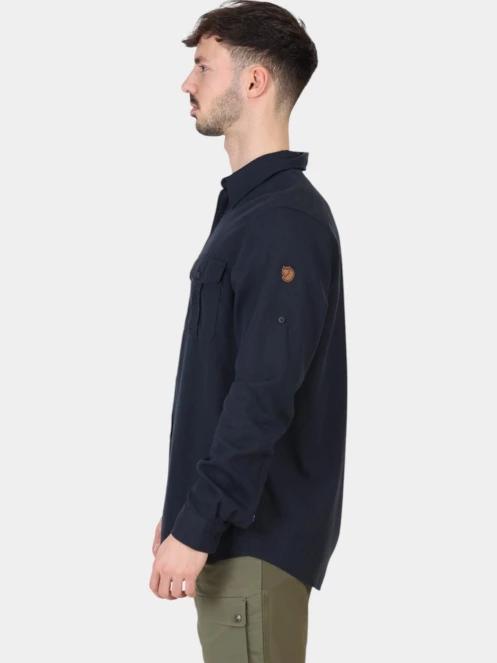 camasa cu maneci lungi pt. barbati Fjallraven Övik Travel Shirt LS M albastru inchis 3
