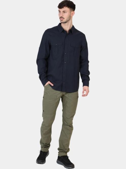 camasa cu maneci lungi pt. barbati Fjallraven Övik Travel Shirt LS M albastru inchis 6