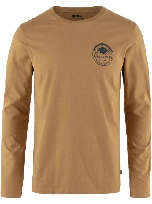 tricou cu maneci lungi pt. barbati Fjallraven Forever Nature Badge LS M maro 2