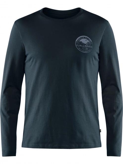 tricou cu maneci lungi pt. barbati Fjallraven Forever Nature Badge LS M albastru inchis 2