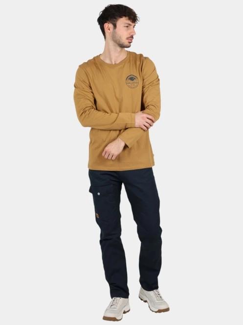 tricou cu maneci lungi pt. barbati Fjallraven Forever Nature Badge LS M maro 5