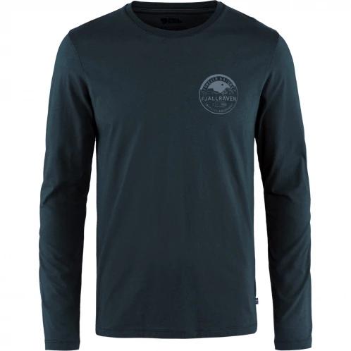 tricou cu maneci lungi pt. barbati Fjallraven Forever Nature Badge LS M albastru inchis 2
