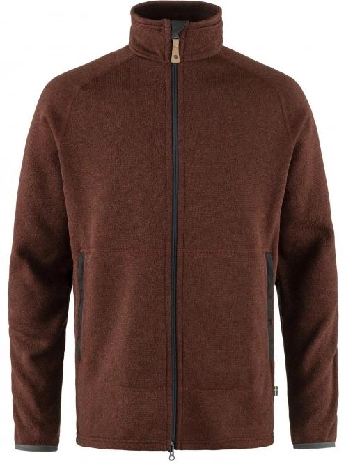 pulover pt. barbati Fjallraven Övik Fleece Zip Sweater M portocaliu 2