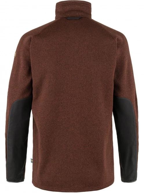 pulover pt. barbati Fjallraven Övik Fleece Zip Sweater M portocaliu 3