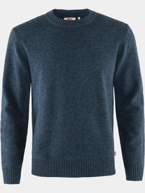 pulover tricotat pt. barbati Fjallraven Övik Round-neck Sweater M albastru inchis 2