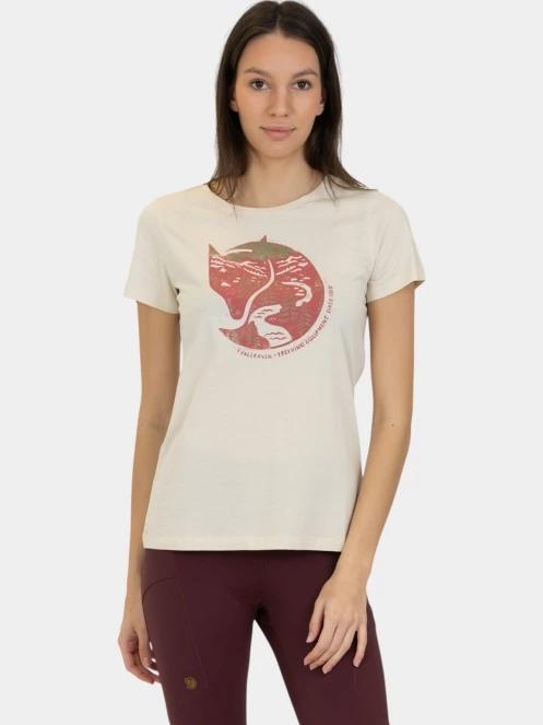 tricou cu maneci scurte pt. femei Fjallraven Arctic Fox T-shirt W alb 2