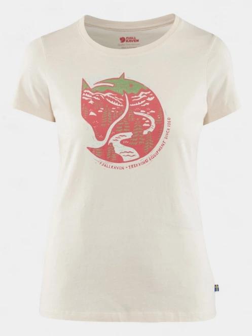tricou cu maneci scurte pt. femei Fjallraven Arctic Fox T-shirt W alb 5
