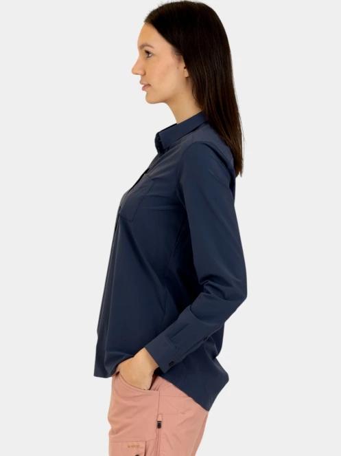camasa cu maneci lungi pt. femei Fjallraven Övik Lite Shirt LS W albastru inchis 3