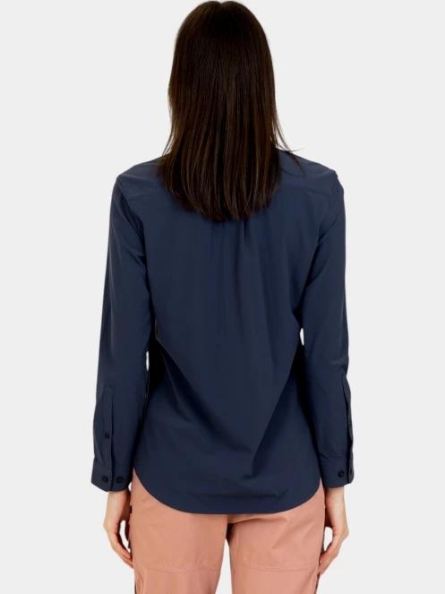 camasa cu maneci lungi pt. femei Fjallraven Övik Lite Shirt LS W albastru inchis 4