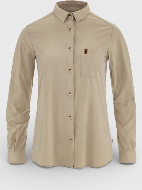 camasa cu maneci lungi pt. femei Fjallraven Övik Lite Shirt LS W nisip 2