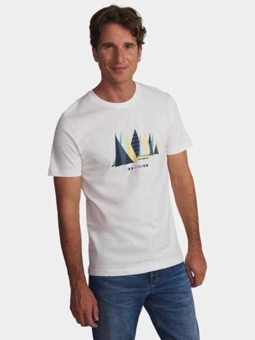 tricou cu maneci scurte pt. barbati TBS Freditee alb 2