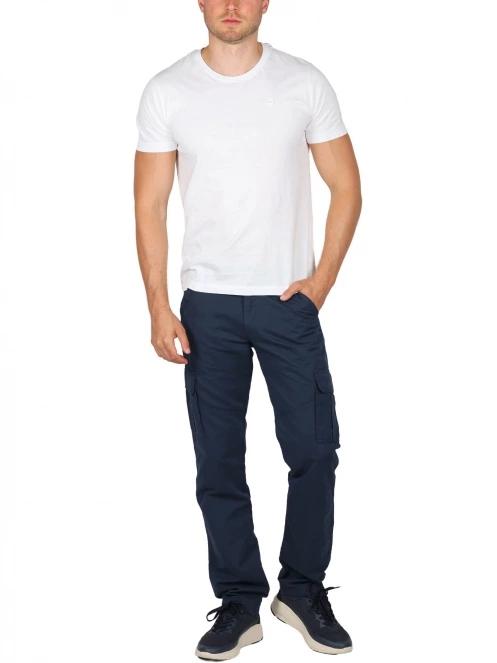 pantaloni de strada cu buzunare laterale pt. barbati TBS Fuppacot albastru inchis 5