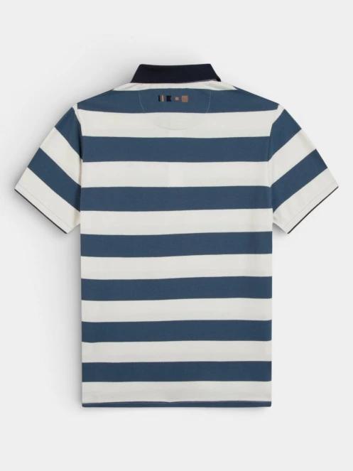 tricou cu guler pt. barbati TBS Govanpol albastru 5