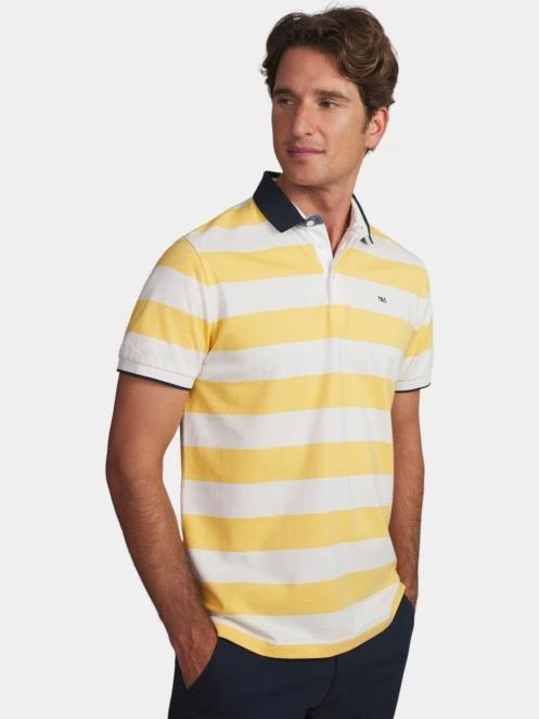 tricou cu guler pt. barbati TBS Govanpol galben 2