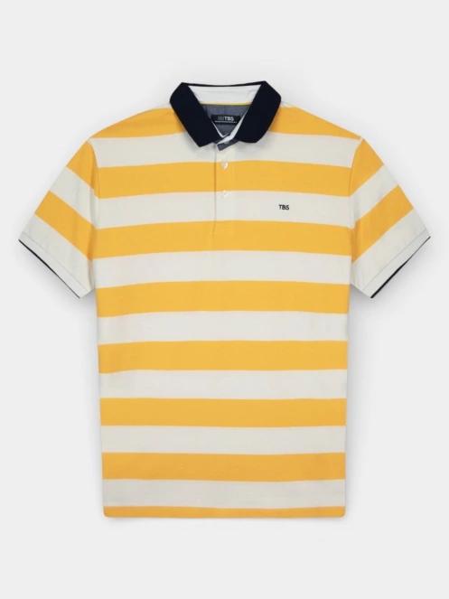 tricou cu guler pt. barbati TBS Govanpol galben 4