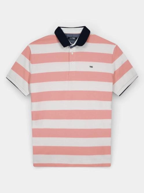 tricou cu guler pt. barbati TBS Govanpol roz 4