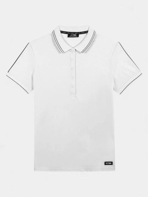 tricou cu guler pt. femei TBS Irrispol alb 4