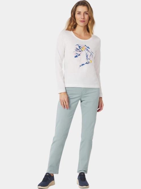 tricou cu maneci lungi pt. femei TBS Jodietee alb 4
