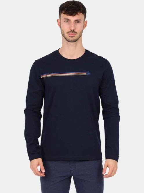 tricou cu maneci lungi pt. barbati TBS Jonsitee albastru inchis 2