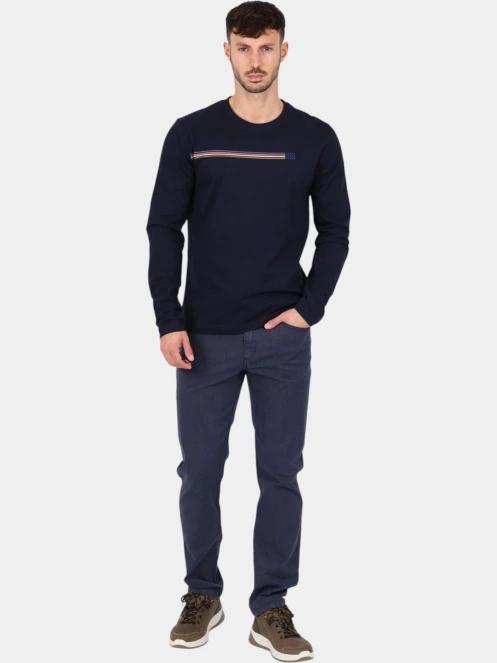 tricou cu maneci lungi pt. barbati TBS Jonsitee albastru inchis 5