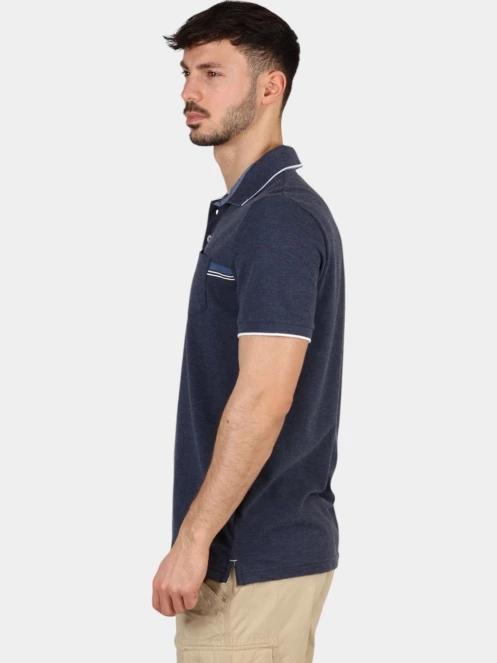 tricou cu guler pt. barbati TBS Kamalpol albastru inchis 3