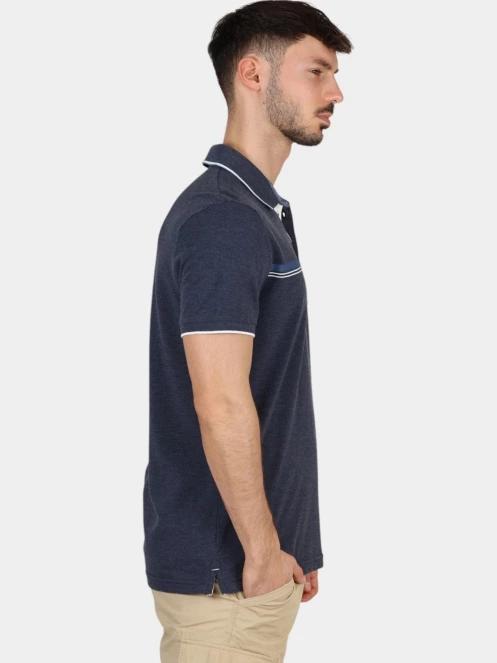 tricou cu guler pt. barbati TBS Kamalpol albastru inchis 5