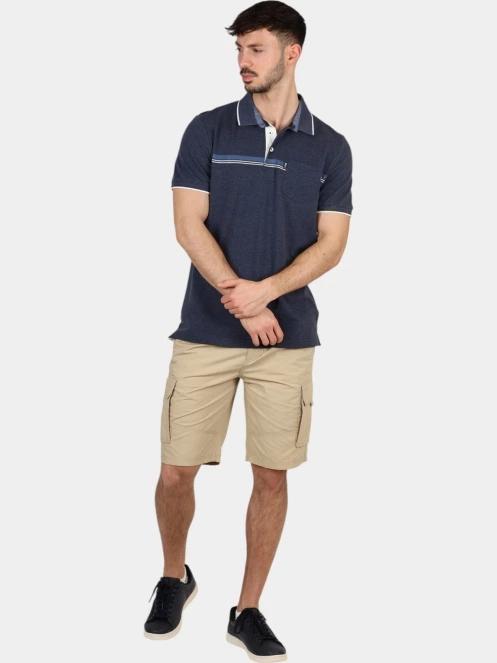 tricou cu guler pt. barbati TBS Kamalpol albastru inchis 6