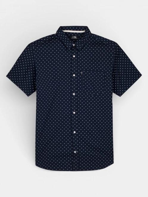 camasa cu maneci scurte pt. barbati TBS Kevincha albastru inchis 2