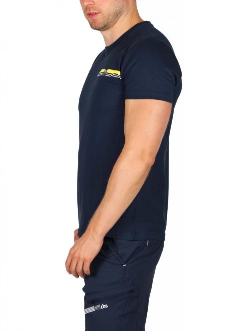 tricou cu maneci scurte pt. barbati TBS Labeltee albastru inchis 3