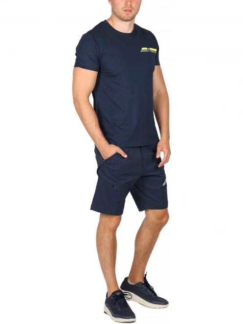 tricou cu maneci scurte pt. barbati TBS Labeltee albastru inchis 5