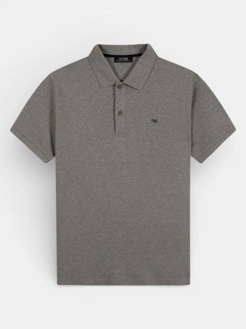 tricou cu guler pt. barbati TBS Liciopol gri 2