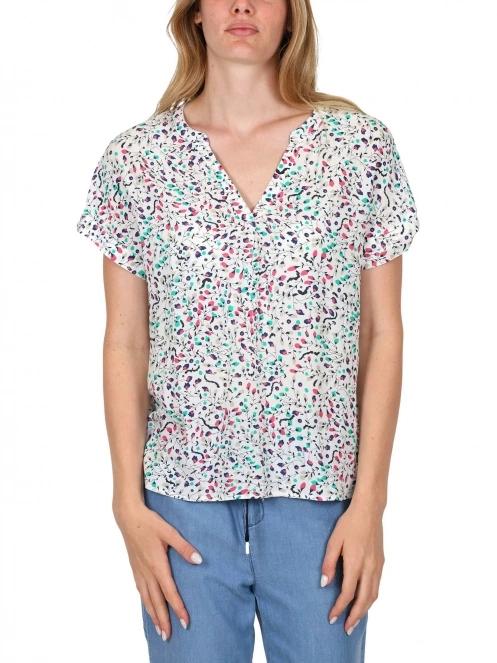 bluza cu maneci scurte pt. femei TBS Lizzamis alb 2
