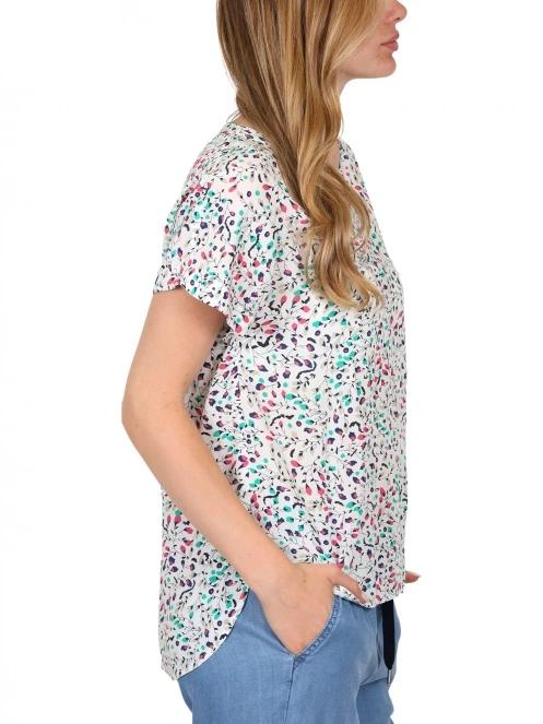 bluza cu maneci scurte pt. femei TBS Lizzamis alb 3
