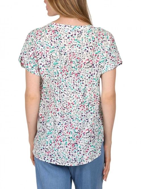 bluza cu maneci scurte pt. femei TBS Lizzamis alb 4