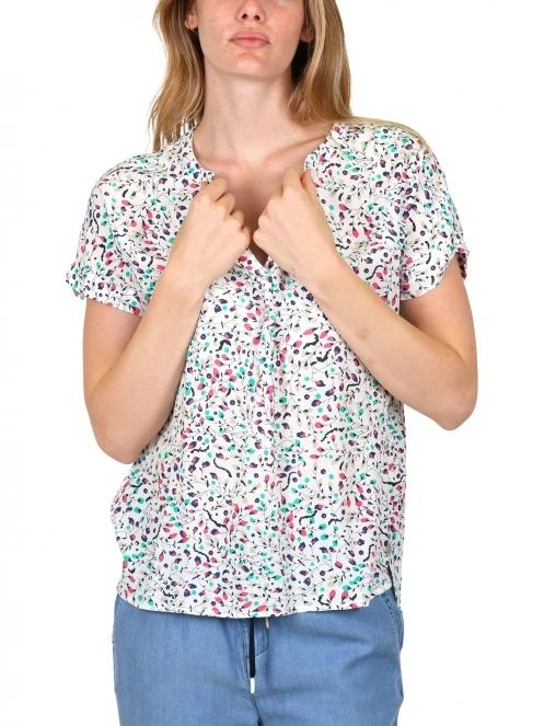 bluza cu maneci scurte pt. femei TBS Lizzamis alb 5