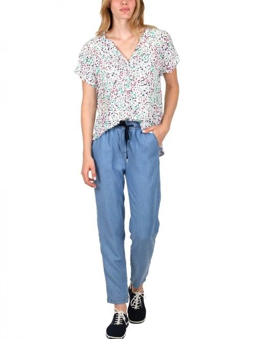 bluza cu maneci scurte pt. femei TBS Lizzamis alb 6