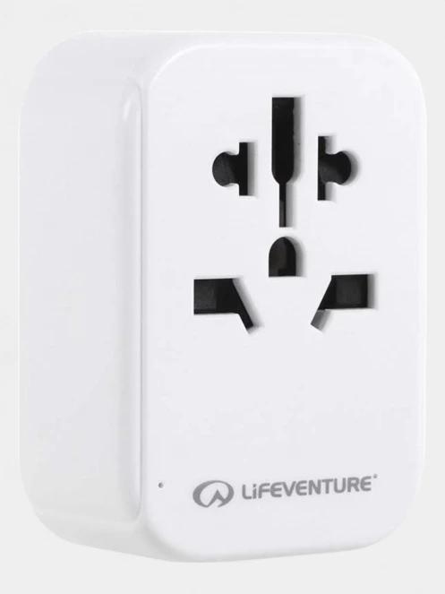 convertor Lifemarque European Travel Adaptor with USB + USB C alb 2