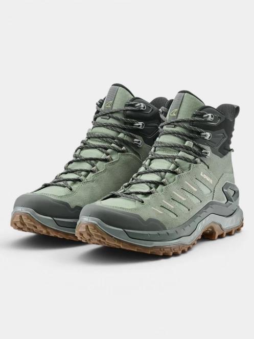 bocanci de drumetie impermeabili pt. barbati Lowa Innovo GTX MID verde 3