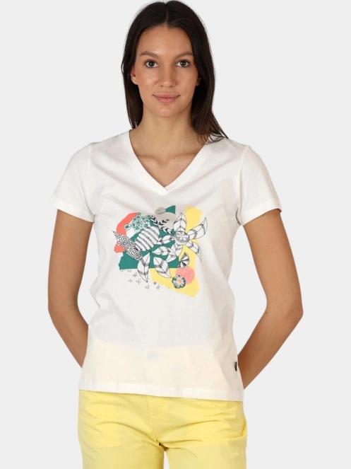 tricou cu maneci scurte pt. femei TBS Lugditee alb 2