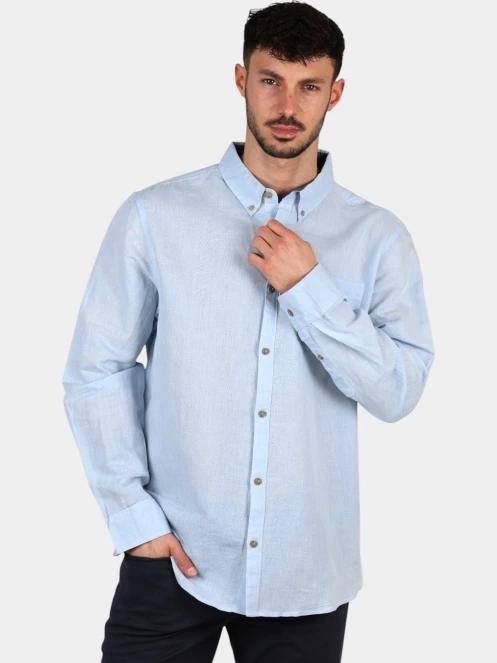 camasa cu maneci lungi pt. barbati TBS Lynerche albastru deschis 2