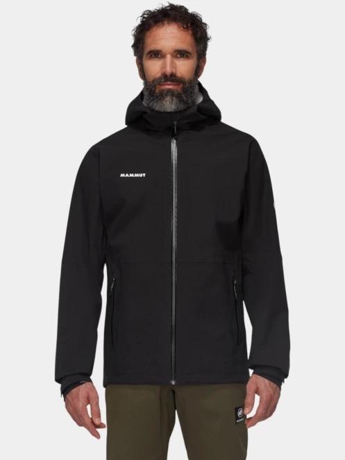 jacheta de drumetie impermeabila pt. barbati Mammut Linard Guide HS Hooded Jacket negru 2