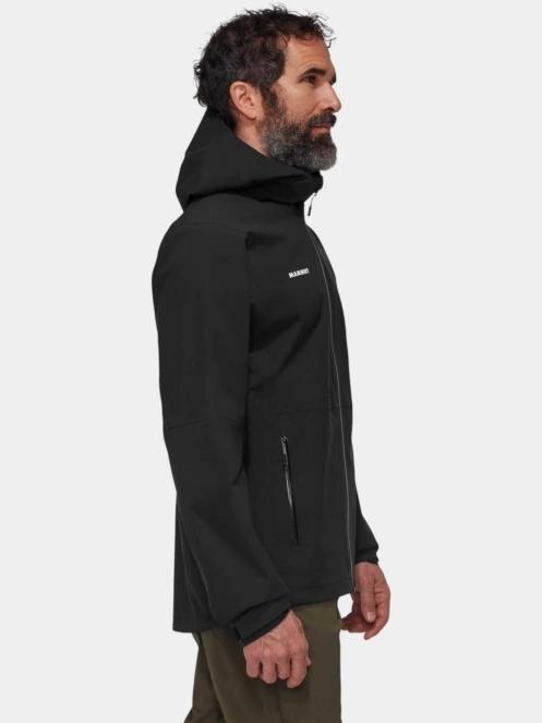jacheta de drumetie impermeabila pt. barbati Mammut Linard Guide HS Hooded Jacket negru 3