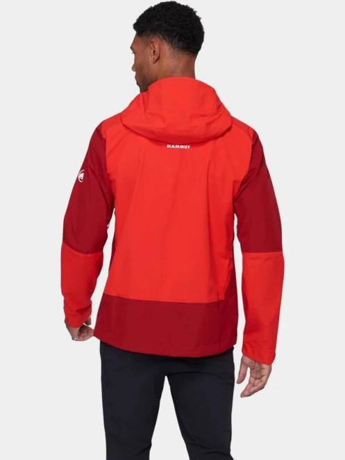 jacheta de drumetie impermeabila pt. barbati Mammut Alto Guide HS Hooded Jacket rosu 4