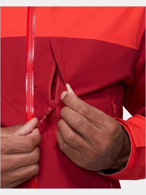 jacheta de drumetie impermeabila pt. barbati Mammut Alto Guide HS Hooded Jacket rosu 8