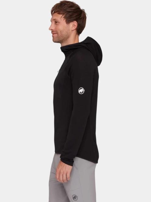 pulover polar pt. barbati Mammut Aenergy Light ML Hooded Jacket negru 3