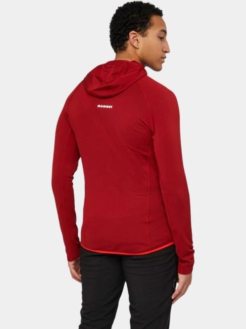 pulover polar pt. barbati Mammut Aenergy Light ML Hooded Jacket rosu 4