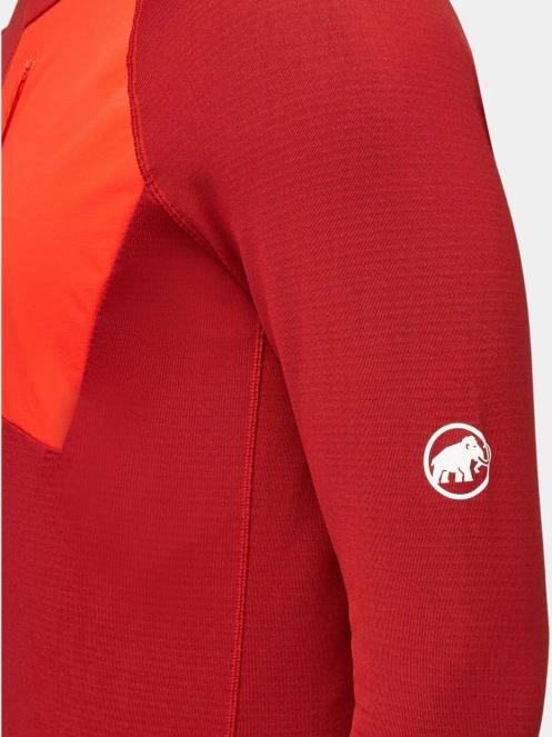 pulover polar pt. barbati Mammut Aenergy Light ML Hooded Jacket rosu 7
