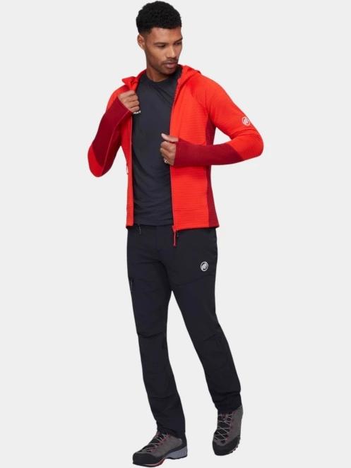 pulover polar pt. barbati Mammut Taiss ML Hooded Jacket rosu 5